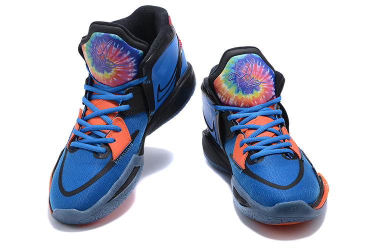 2022 Nike Kyrie Irving 8 Blue Black Orange Shoes - Click Image to Close